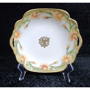 Nippon Art Nouveau Porcelain Bowl – Pre-War Green Mark - 1891 to 1921 - Moriage